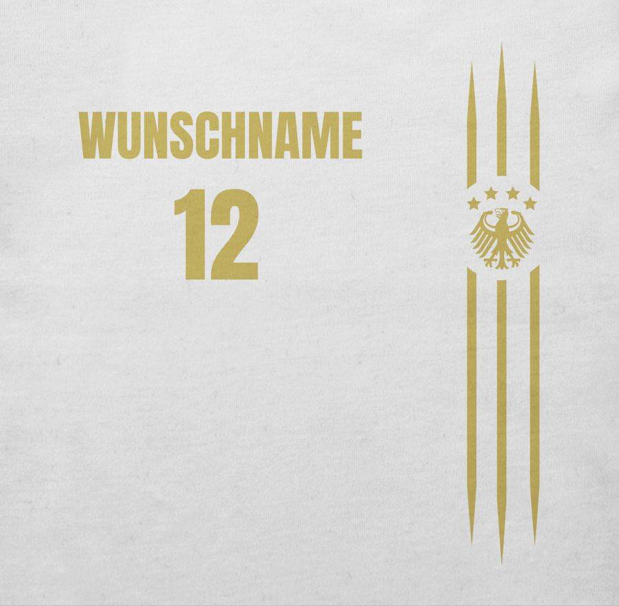 Shirtracer Deutschland Gold Name Und Nummer - Anpassbar Shirts & Mehr Shirtracer