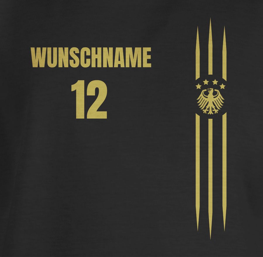 Shirtracer Deutschland Gold Name Und Nummer - Anpassbar Shirts & Mehr Shirtracer