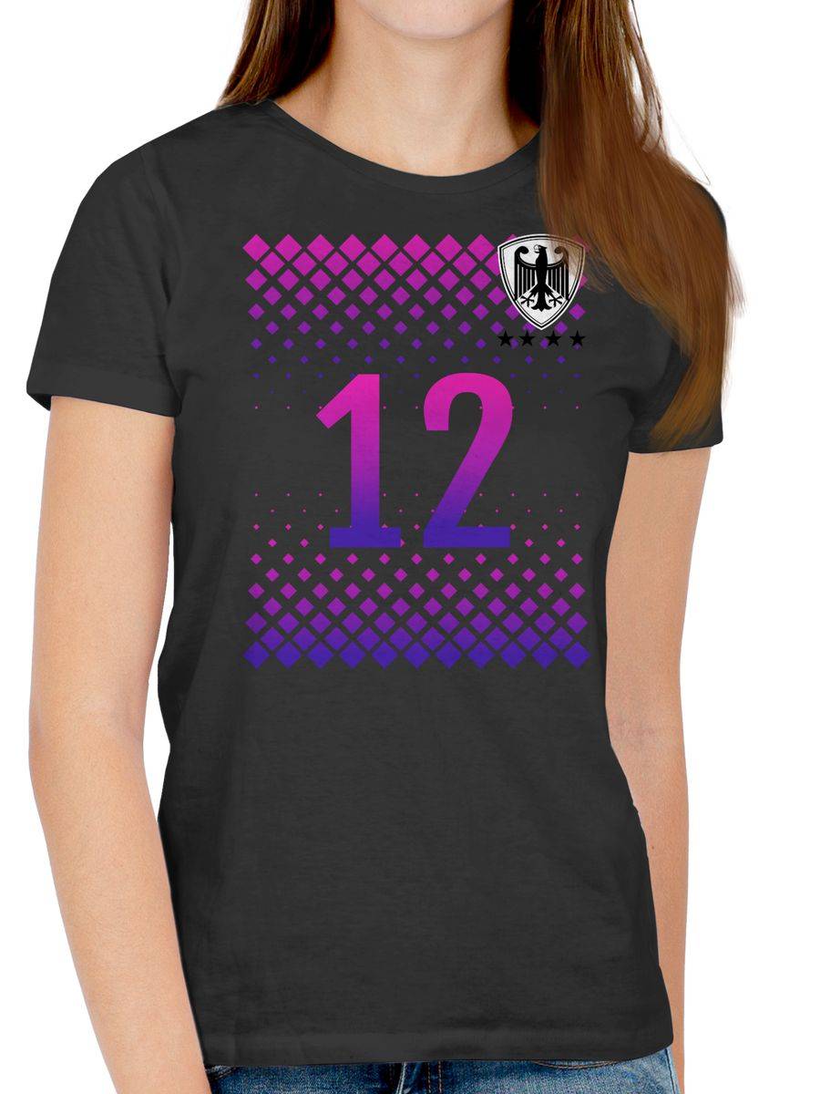 Shirtracer Deutschland Trikot Fussball German 12. Mann Nummer Shirtracer