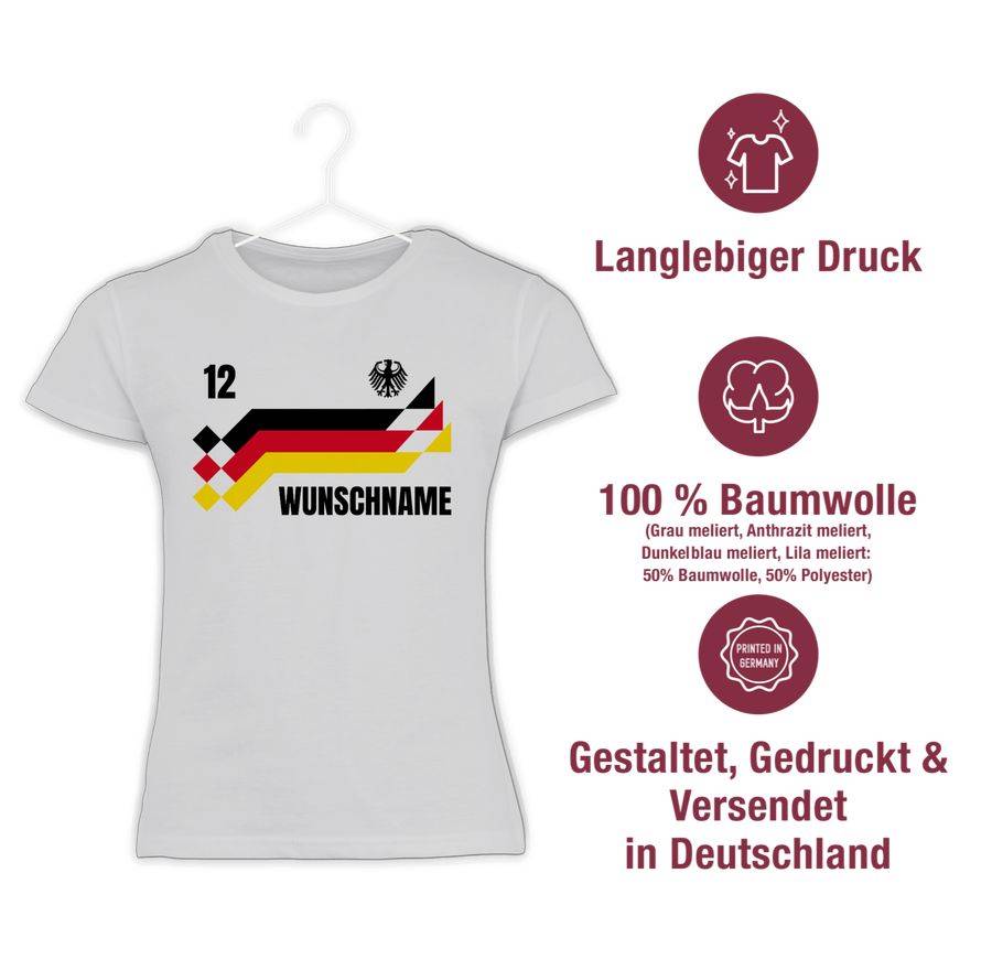 Shirtracer Deutschland Trikot Mit Name Und Nummer Germany: Tshirt Rucksack Shirtracer