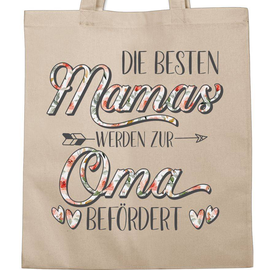 Shirtracer Die Besten Mamas Werden Zur Oma Befördert Grau / Floral Shirts & Mehr Shirtracer