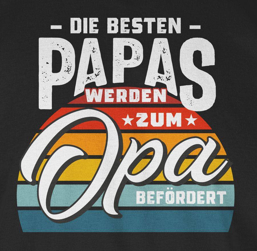 Shirtracer Die Besten Papas Werden Zum Opa Befördert Retro Weiß: T-Shirt Gym Bag Shirtracer