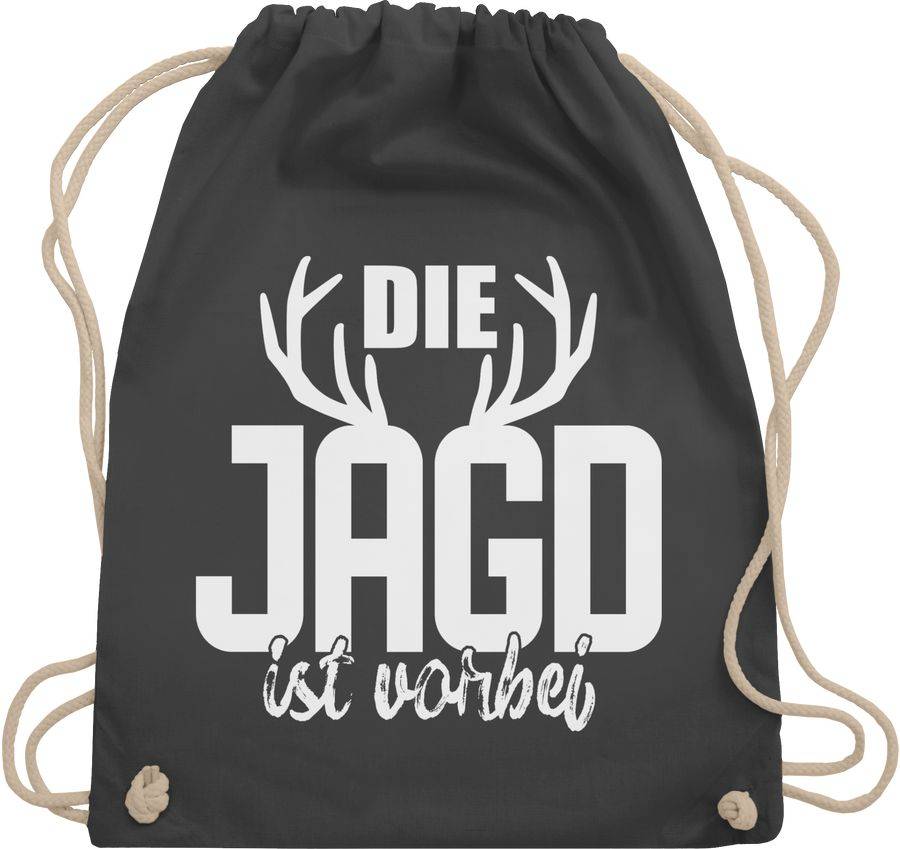 Shirtracer Die Jagd ist vorbei: Tshirt Turnbeutel Shirtracer