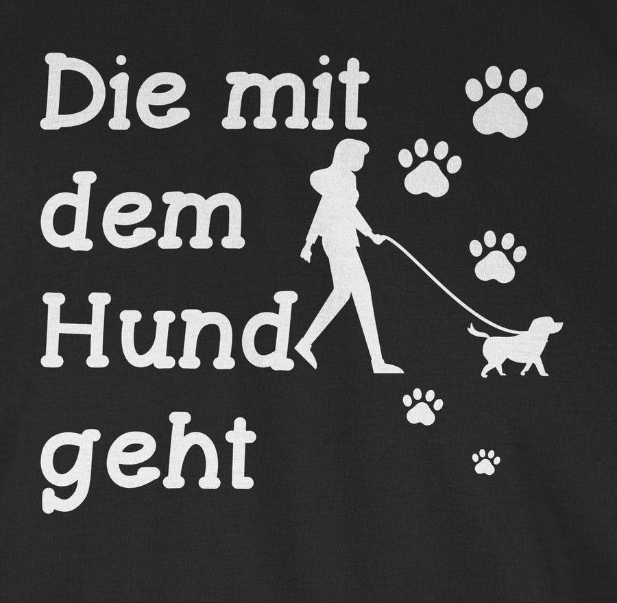 Shirtracer Die Mit Dem Hund Geht Pfoten Weiß Shirts & Mehr Shirtracer