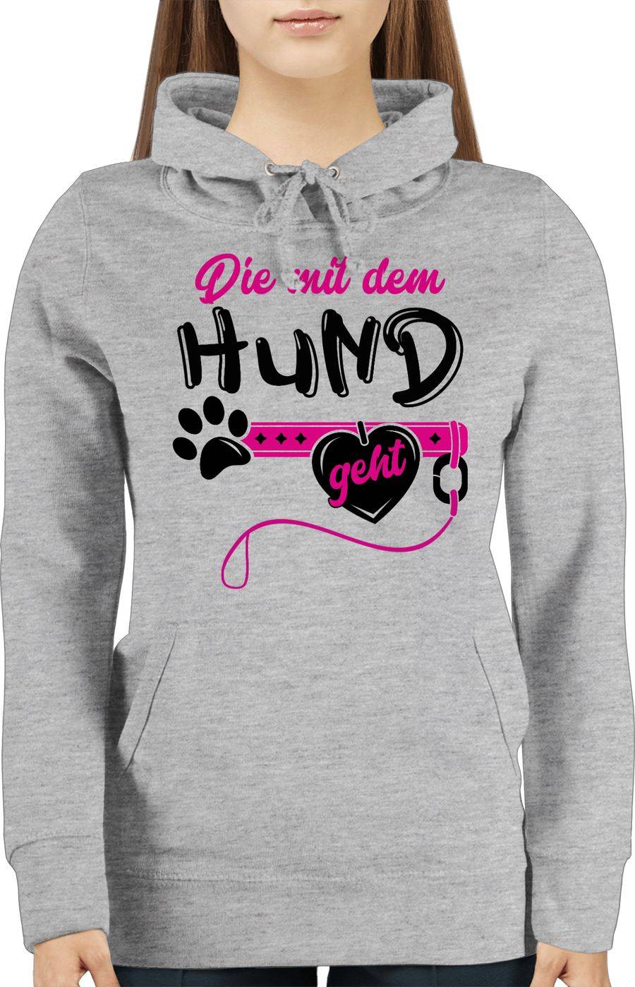 Shirtracer Die Mit Dem Hund Geht - Schwarz/fuchsia Shirts & Mehr Shirtracer