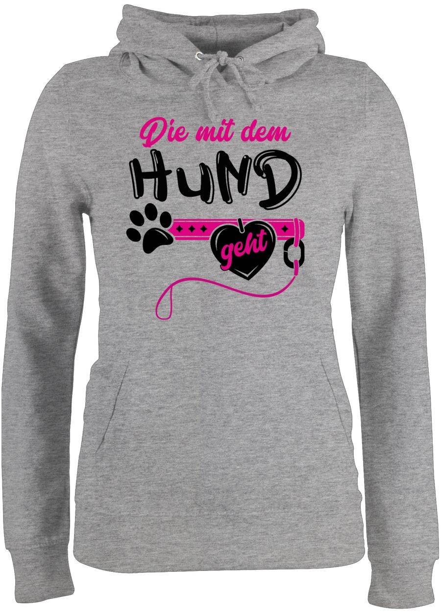 Shirtracer Die mit dem Hund geht - schwarz/fuchsia Shirts & Mehr Shirtracer
