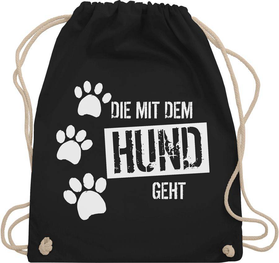 Shirtracer Die mit dem Hund geht: Tshirt Turnbeutel Shirtracer