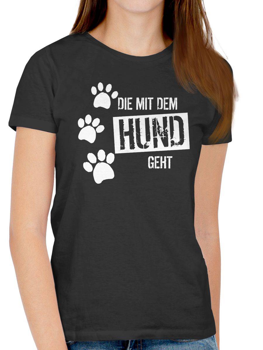 Shirtracer Die Mit Dem Hund Geht: Tshirt Turnbeutel Shirtracer
