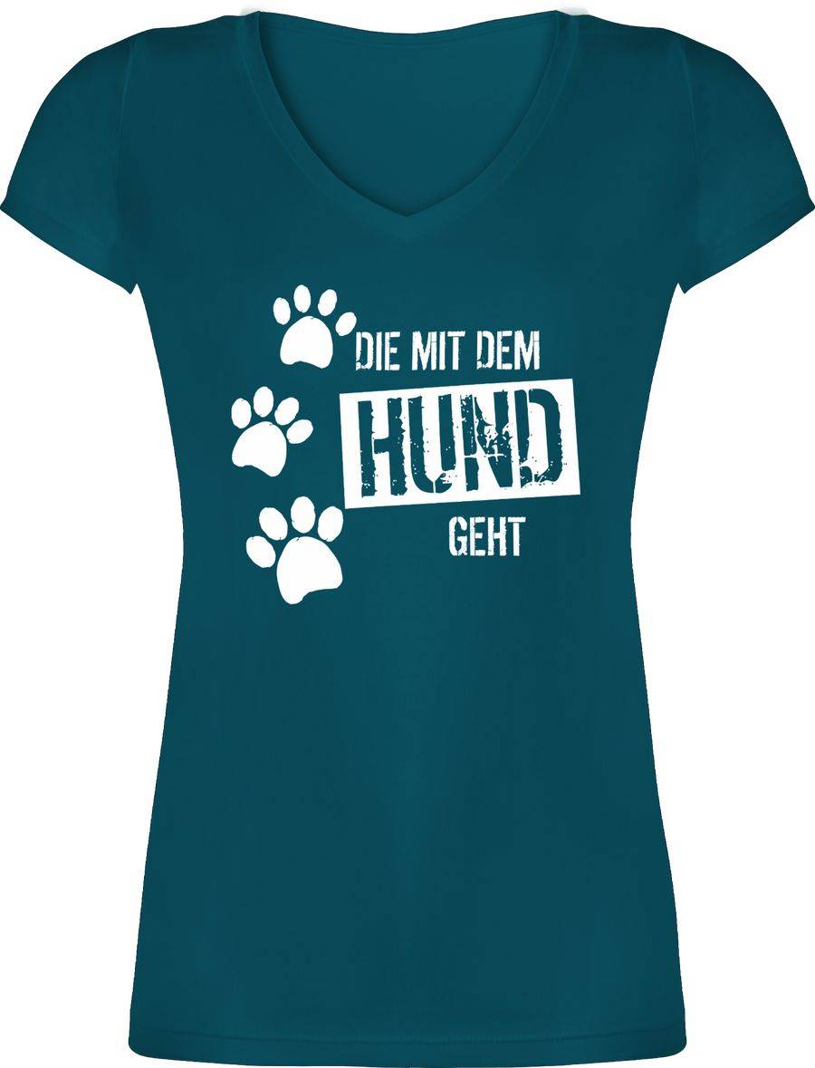 Shirtracer Die mit dem Hund geht: Tshirt Turnbeutel Shirtracer