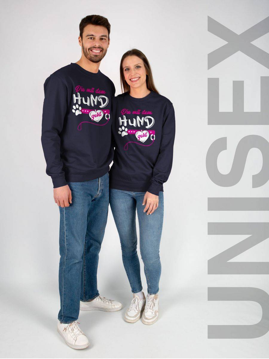 Shirtracer Die Mit Dem Hund Geht - Weiß/fuchsia Shirts & Mehr Shirtracer