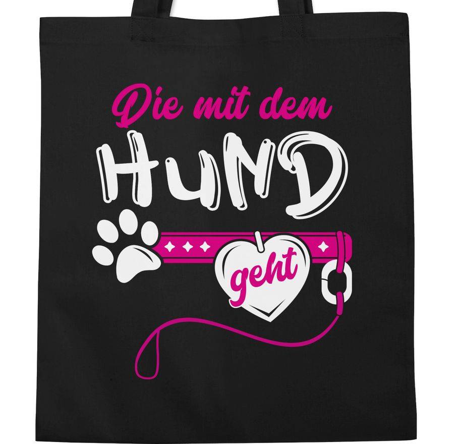Shirtracer Die Mit Dem Hund Geht - Weiß/fuchsia Shirts & Mehr Shirtracer