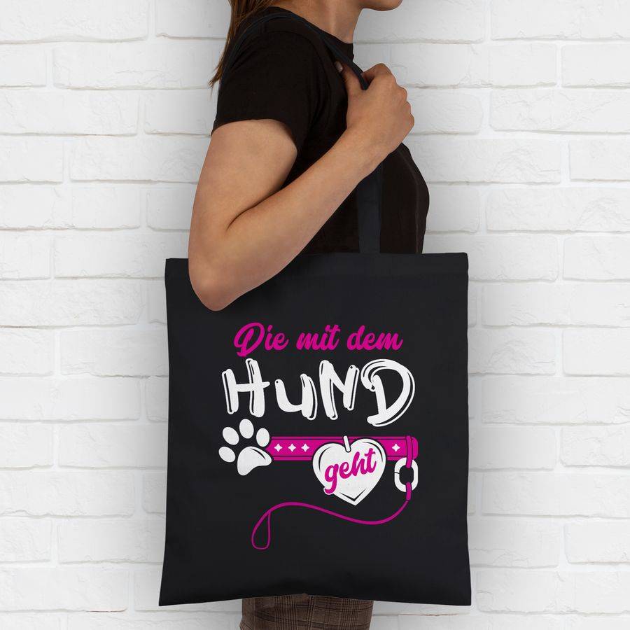 Shirtracer Die Mit Dem Hund Geht - Weiß/fuchsia Shirts & Mehr Shirtracer