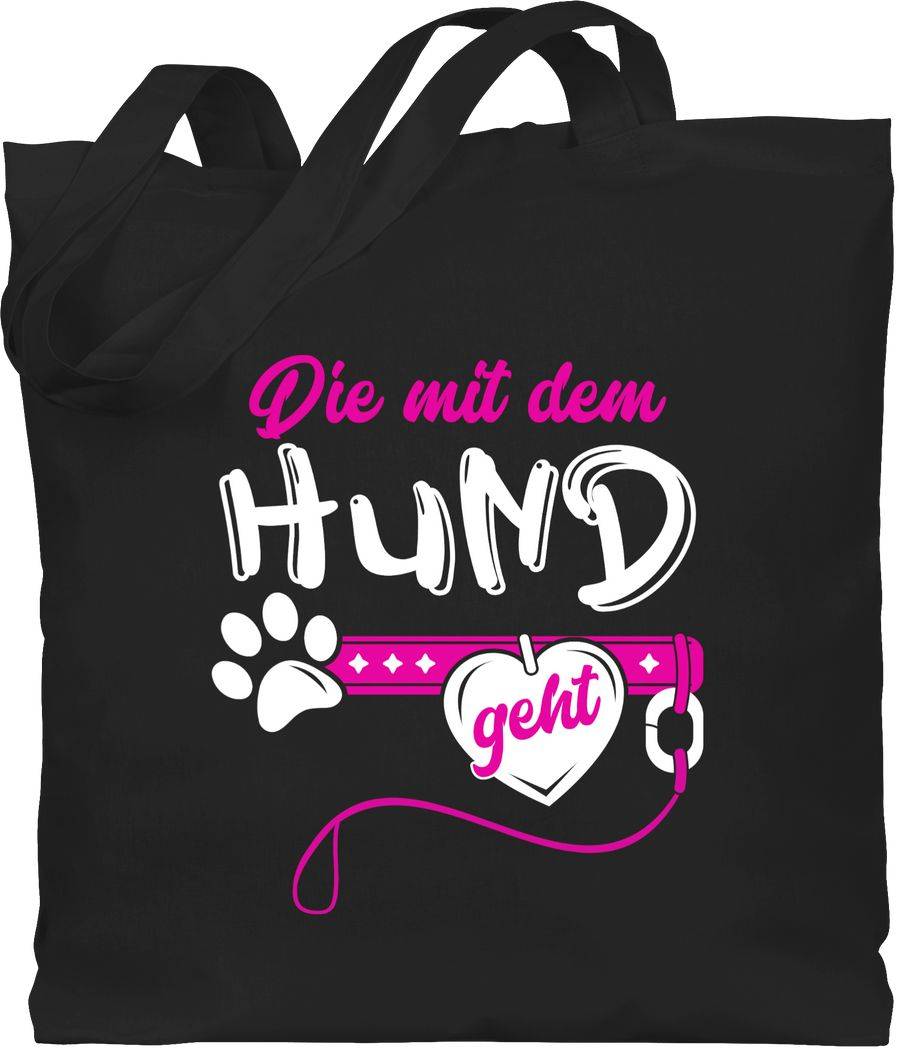 Shirtracer Die mit dem Hund geht - weiß/fuchsia Shirts & Mehr Shirtracer