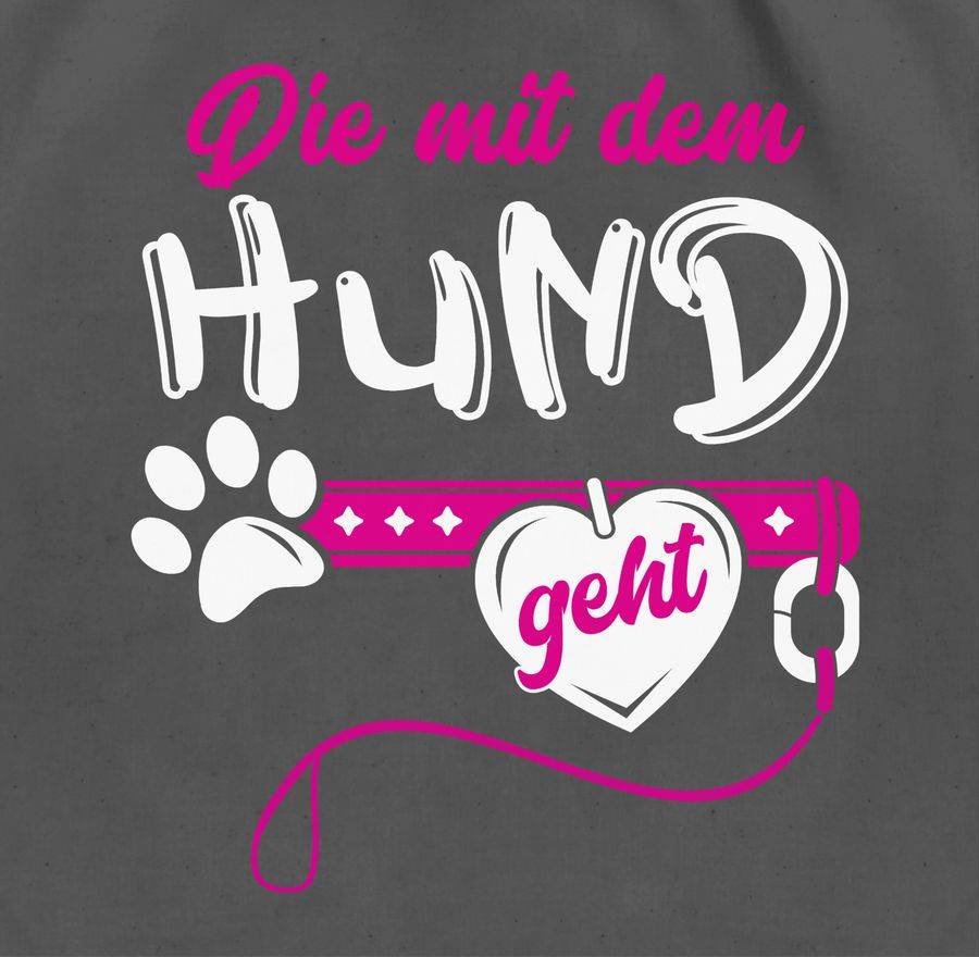 Shirtracer Die Mit Dem Hund Geht - Weiß/fuchsia Shirts & Mehr Shirtracer