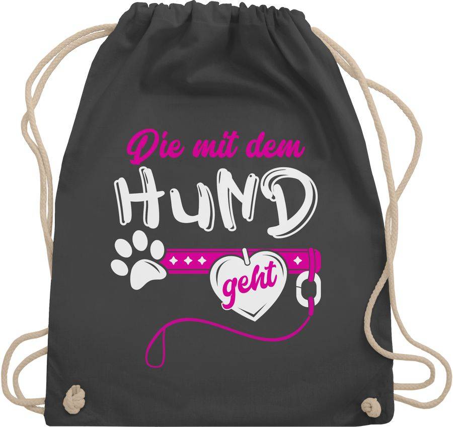 Shirtracer Die mit dem Hund geht - weiß/fuchsia Shirts & Mehr Shirtracer