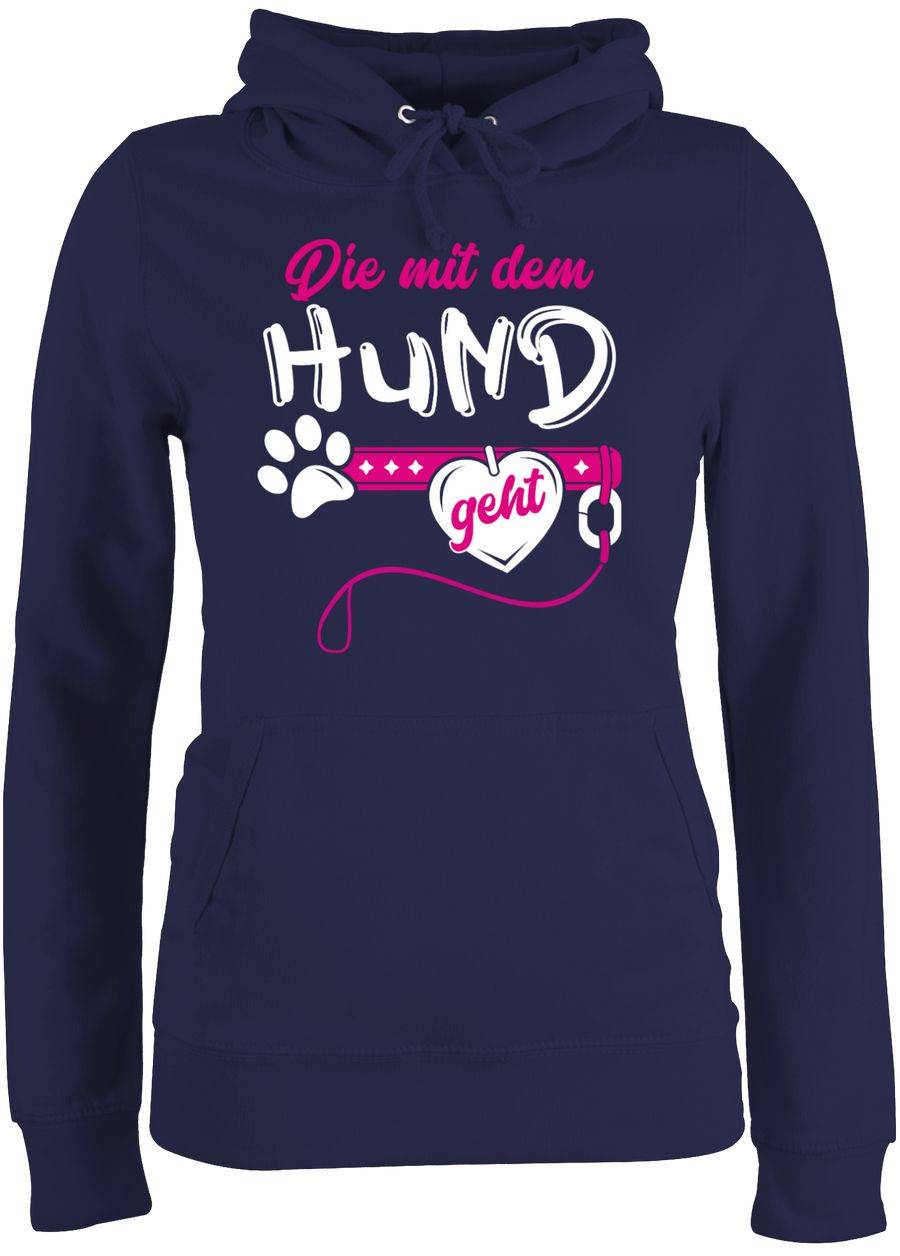 Shirtracer Die mit dem Hund geht - weiß/fuchsia Shirts & Mehr Shirtracer