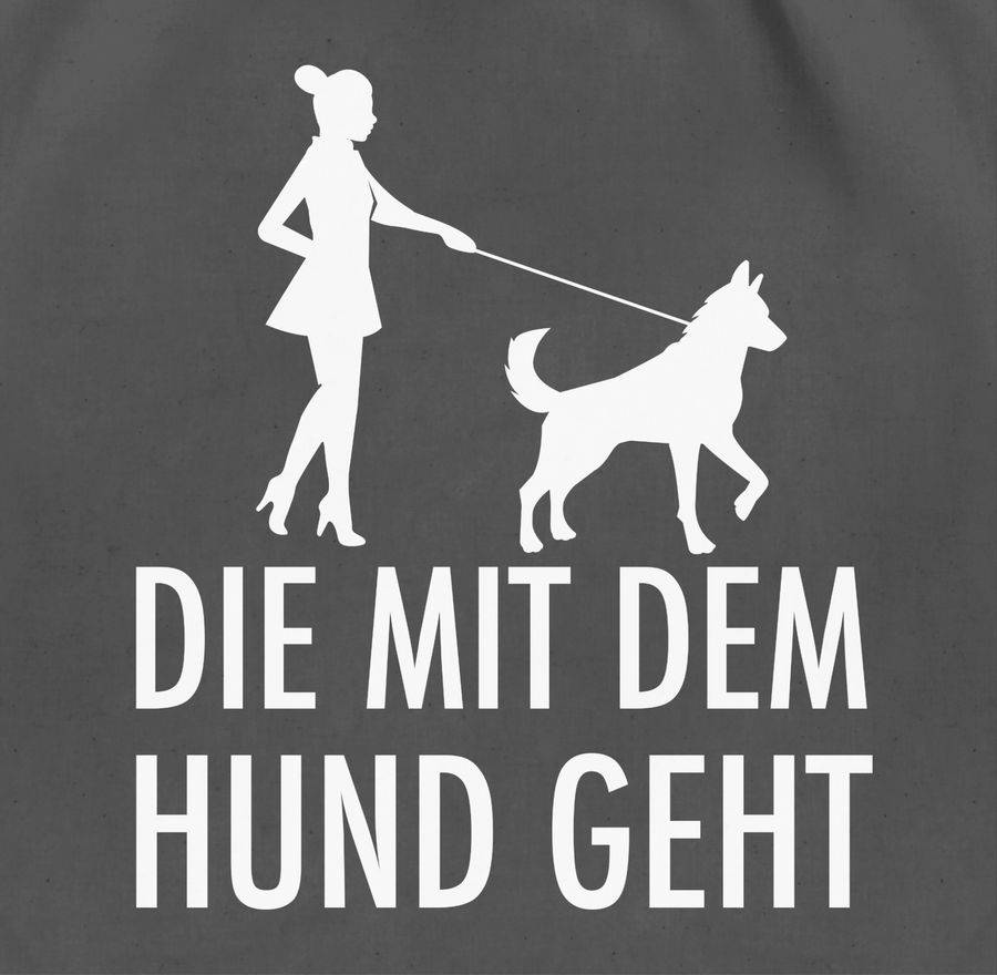 Shirtracer Die Mit Dem Hund Geht - Weiß: Tshirt Gym Bag Shirtracer