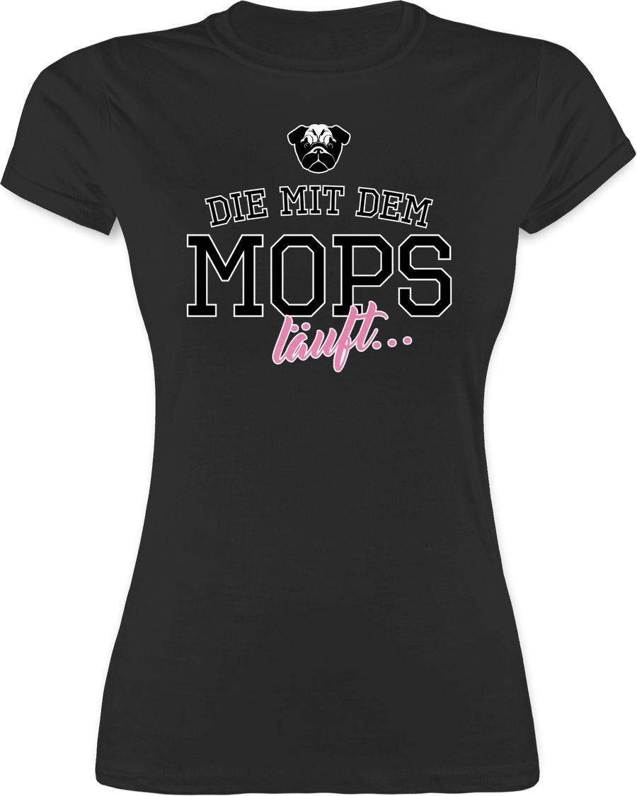 Shirtracer Die mit dem Mops läuft: T-Shirt Rucksack Shirtracer