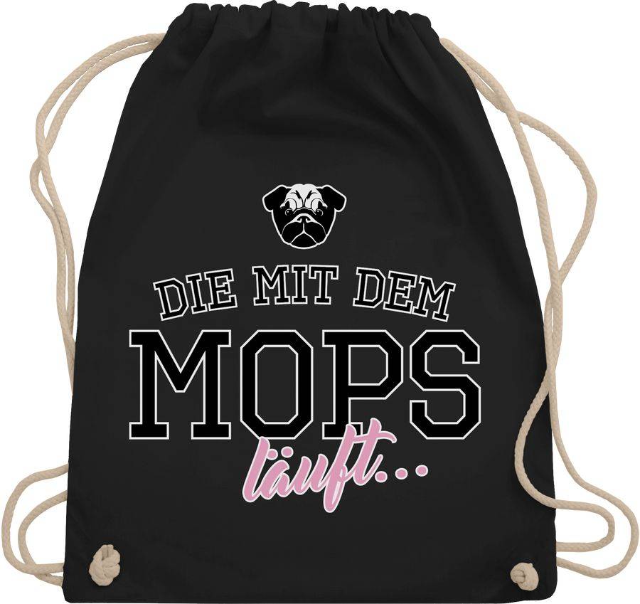 Shirtracer Die mit dem Mops läuft: T-Shirt Rucksack Shirtracer