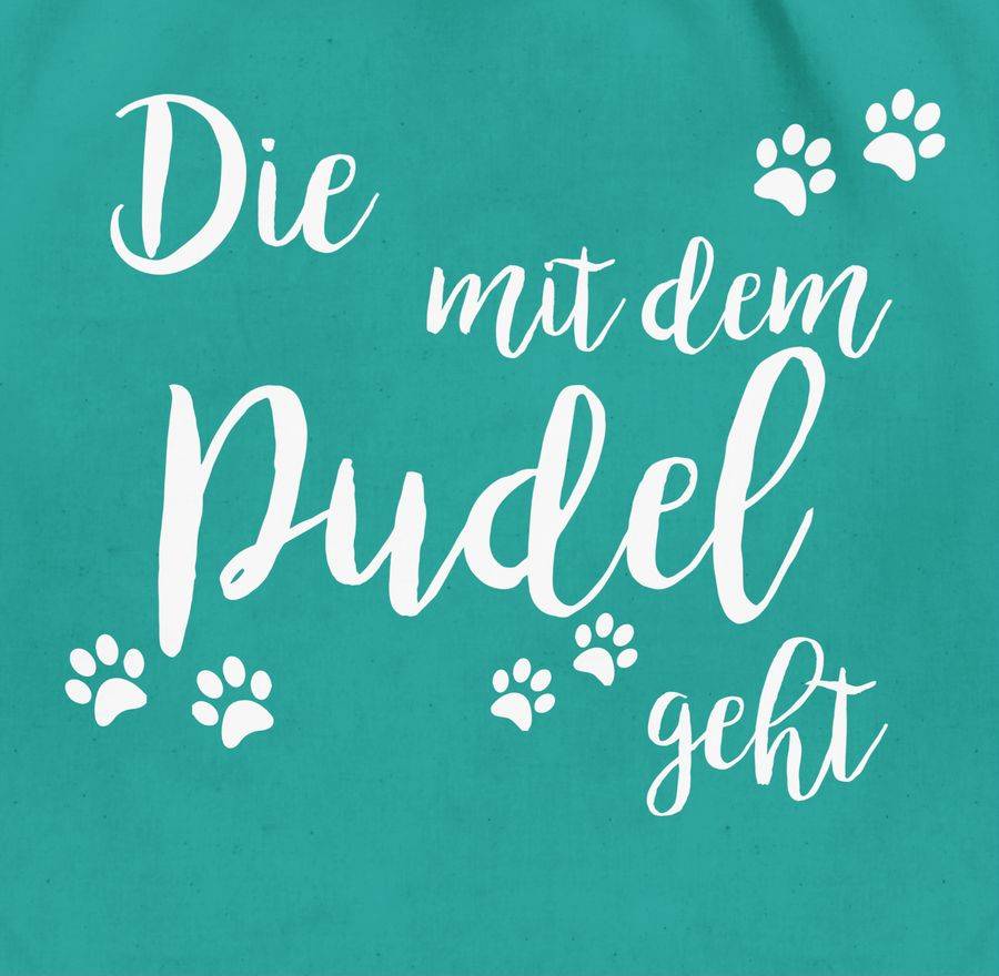 Shirtracer Die Mit Dem Pudel Geht Weiß: Tshirt Gym Bag Shirtracer