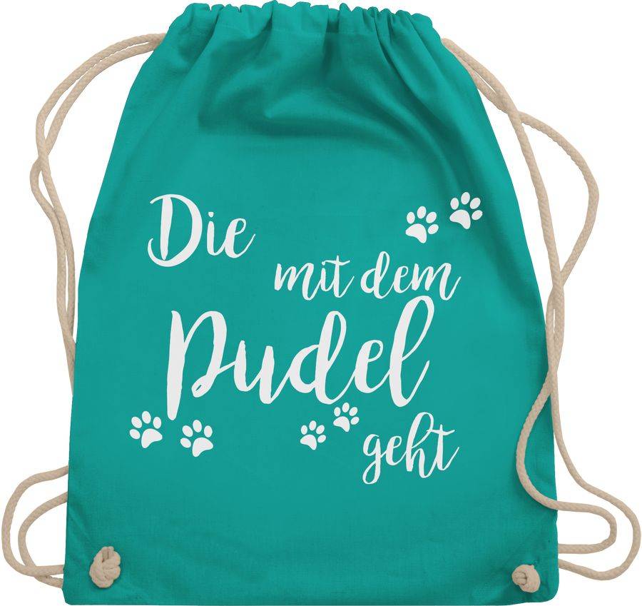 Shirtracer Die mit dem Pudel geht weiß: Tshirt Gym Bag Shirtracer