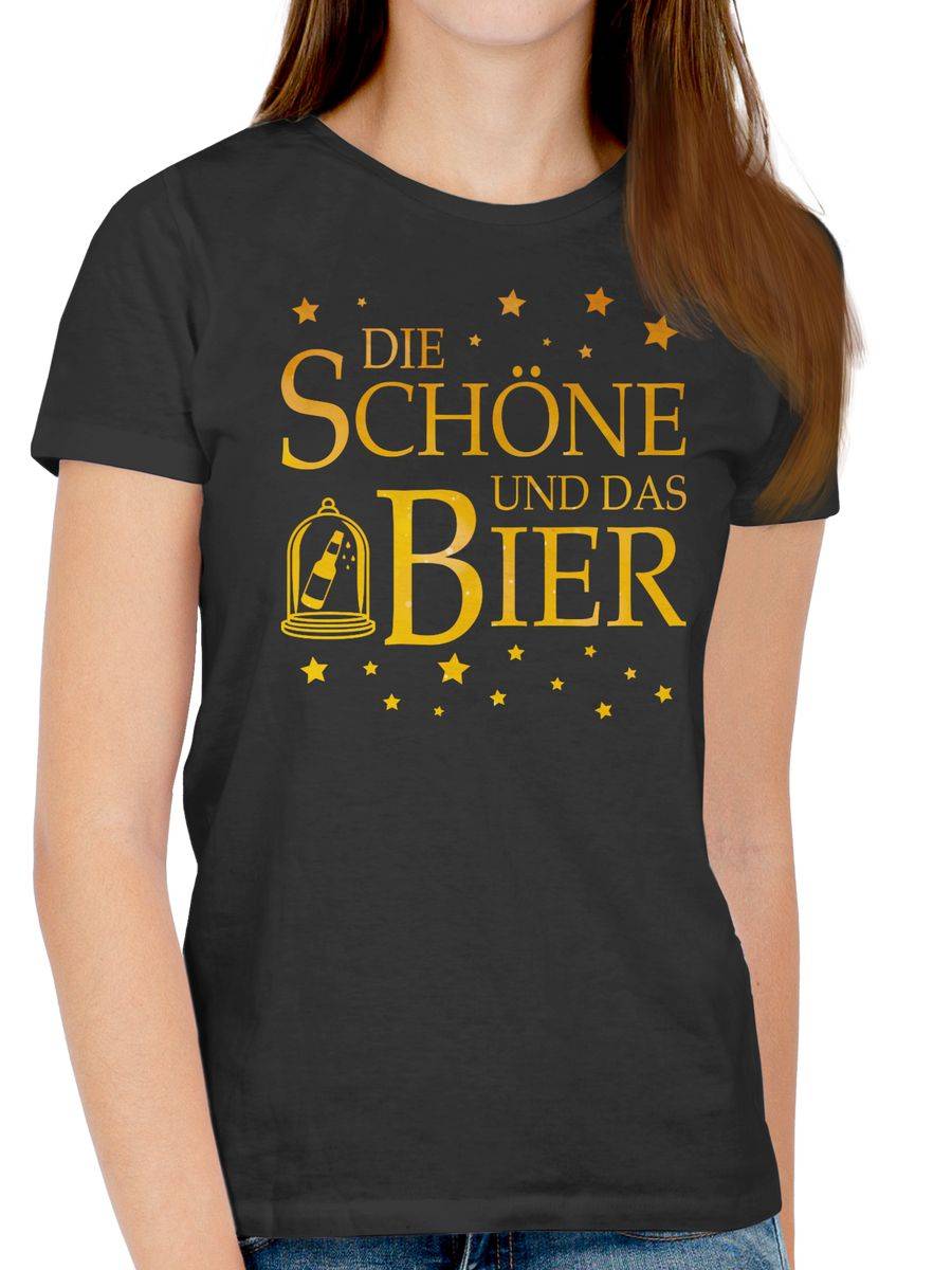Shirtracer Die Schöne Und Das Bier Sterne: Tshirt Turnbeutel Shirtracer