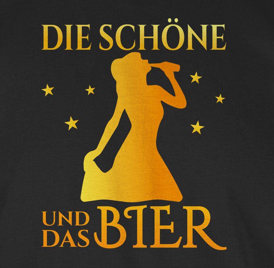 Shirtracer Die Schöne Und Das Bier Trinkende Frau Bier Gelb: Tshirt Turnbeutel Shirtracer