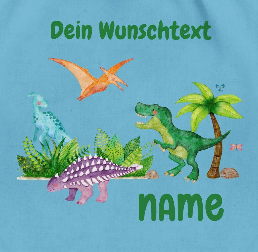 Shirtracer Dino Dinos Dinosaurier: Tshirt Rucksack Shirtracer