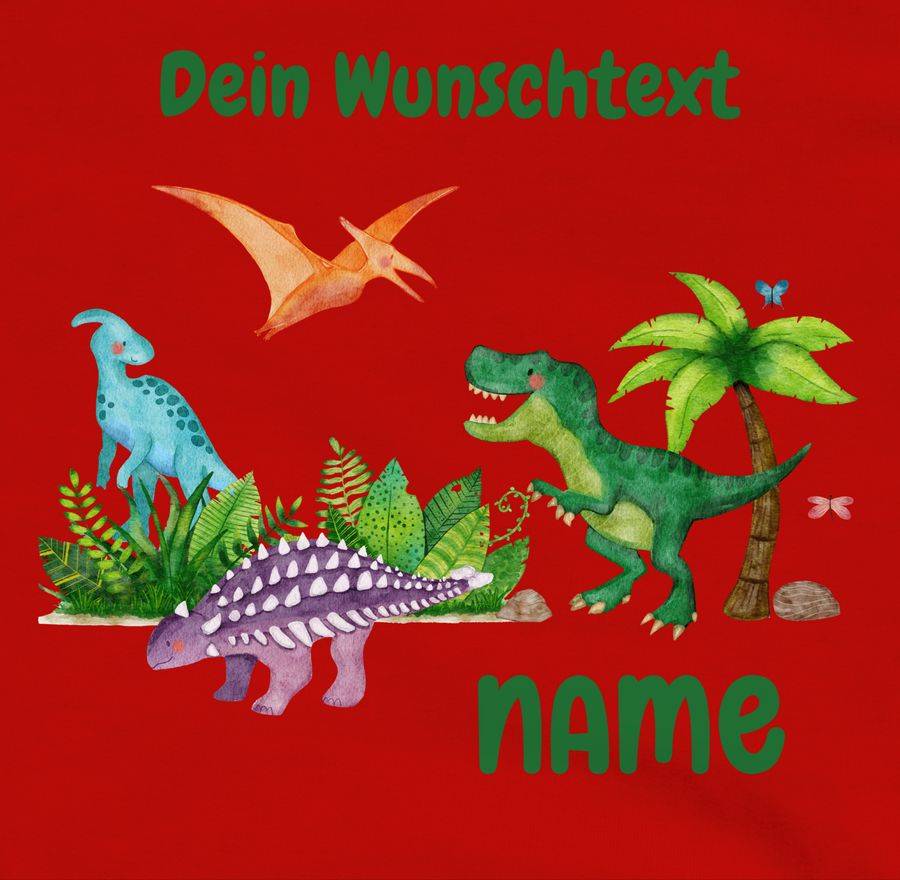 Shirtracer Dino Dinos Dinosaurier: Tshirt Rucksack Shirtracer