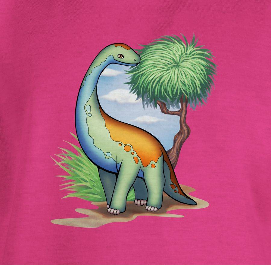 Shirtracer Dino - Langhals: Tshirt Turnbeutel Shirtracer