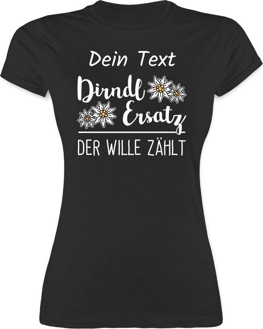 Shirtracer Dirndl Ersatz - der Wille zählt: Tshirt Turnbeutel Shirtracer