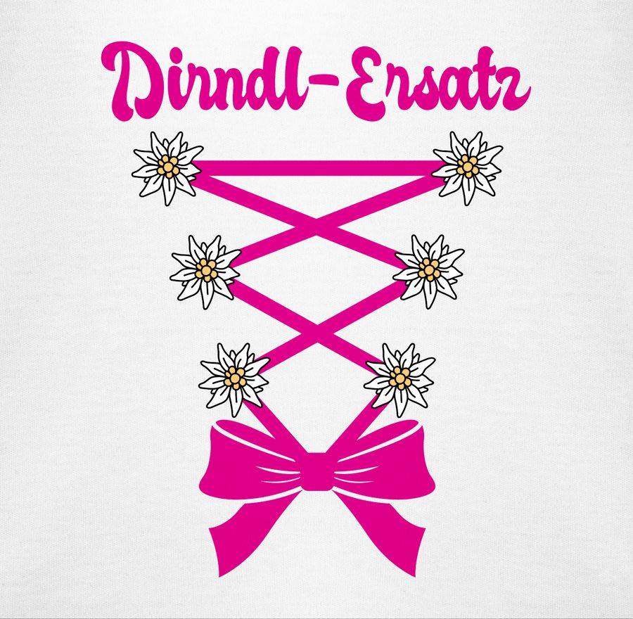 Shirtracer Dirndl-Ersatz Korsage - Fuchsia: Tshirt Gym Bag Shirtracer
