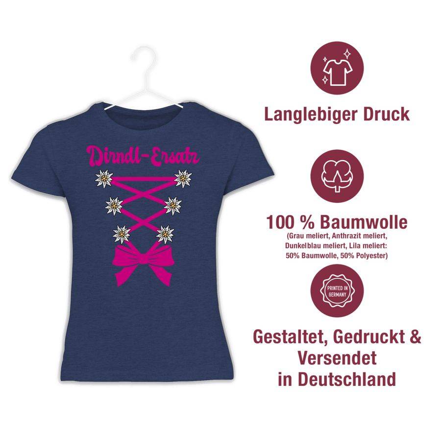 Shirtracer Dirndl-Ersatz Korsage - Fuchsia: Tshirt Gym Bag Shirtracer