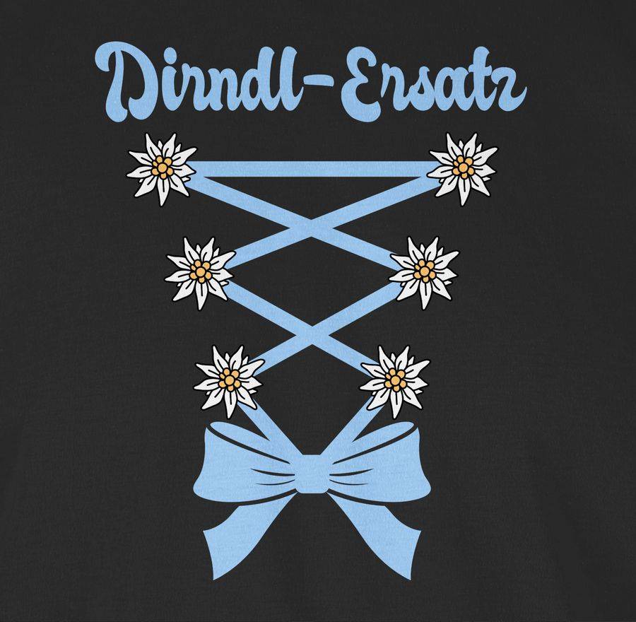 Shirtracer Dirndl-Ersatz Korsage - Hellblau: Tshirt Gym Bag Shirtracer