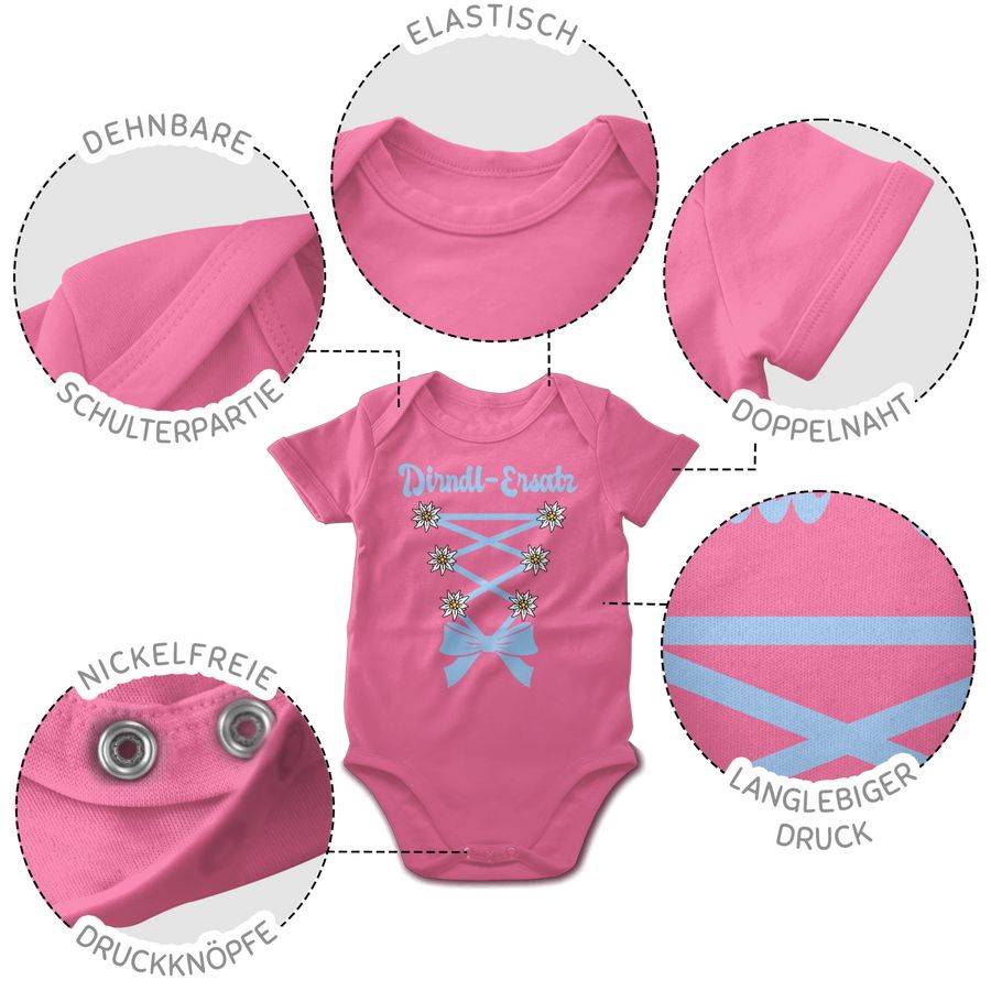 Shirtracer Dirndl-Ersatz Korsage - Hellblau: Tshirt Gym Bag Shirtracer