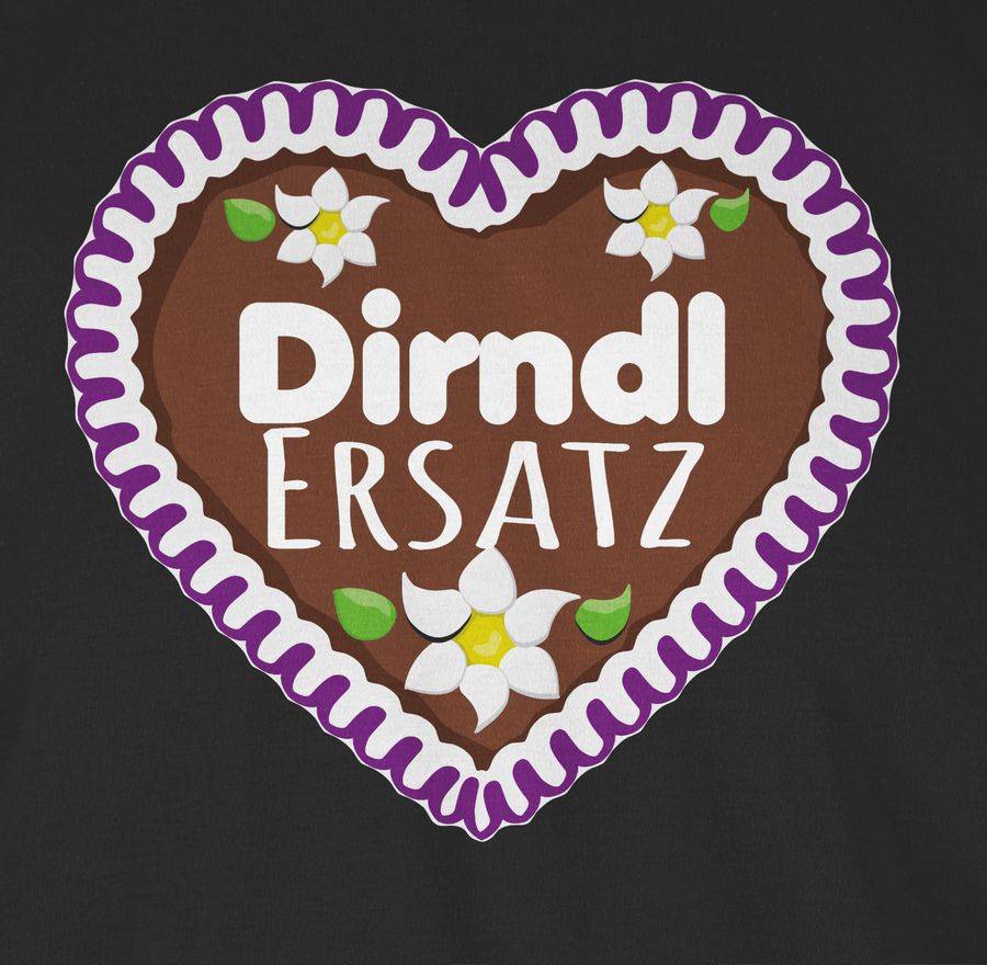 Shirtracer Dirndl Ersatz Lebkuchenherz Mit Blumen - Lila Shirts & Mehr Shirtracer