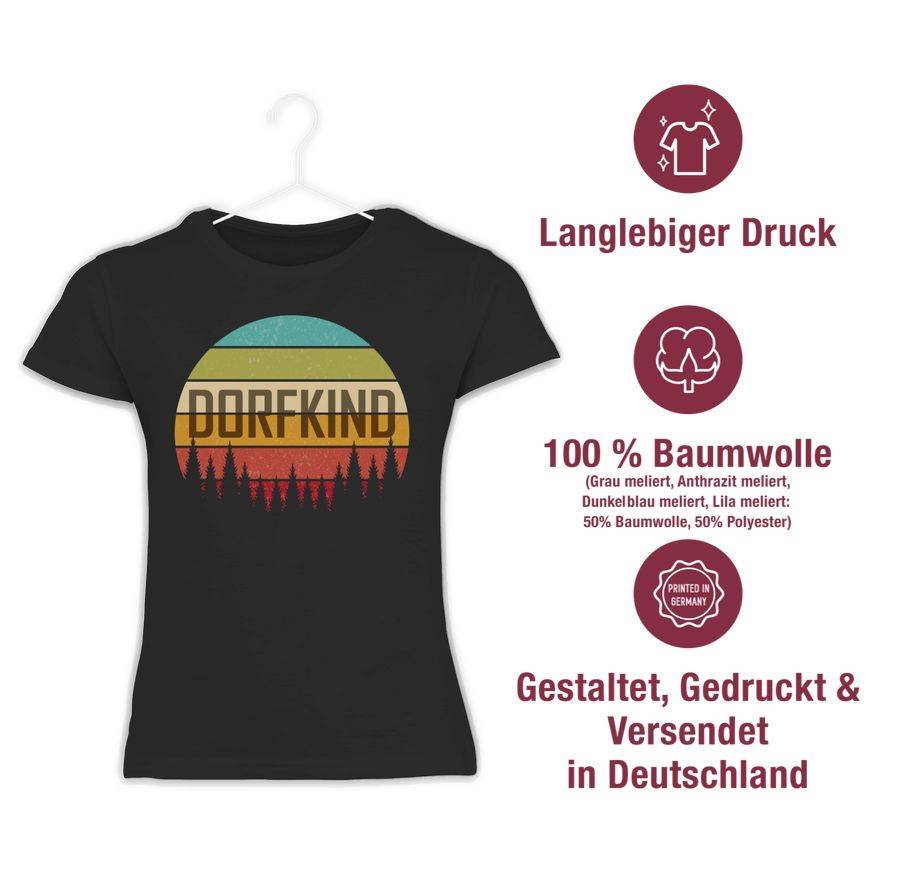 Shirtracer Dorfkind Retro: T-Shirt Turnbeutel Shirtracer