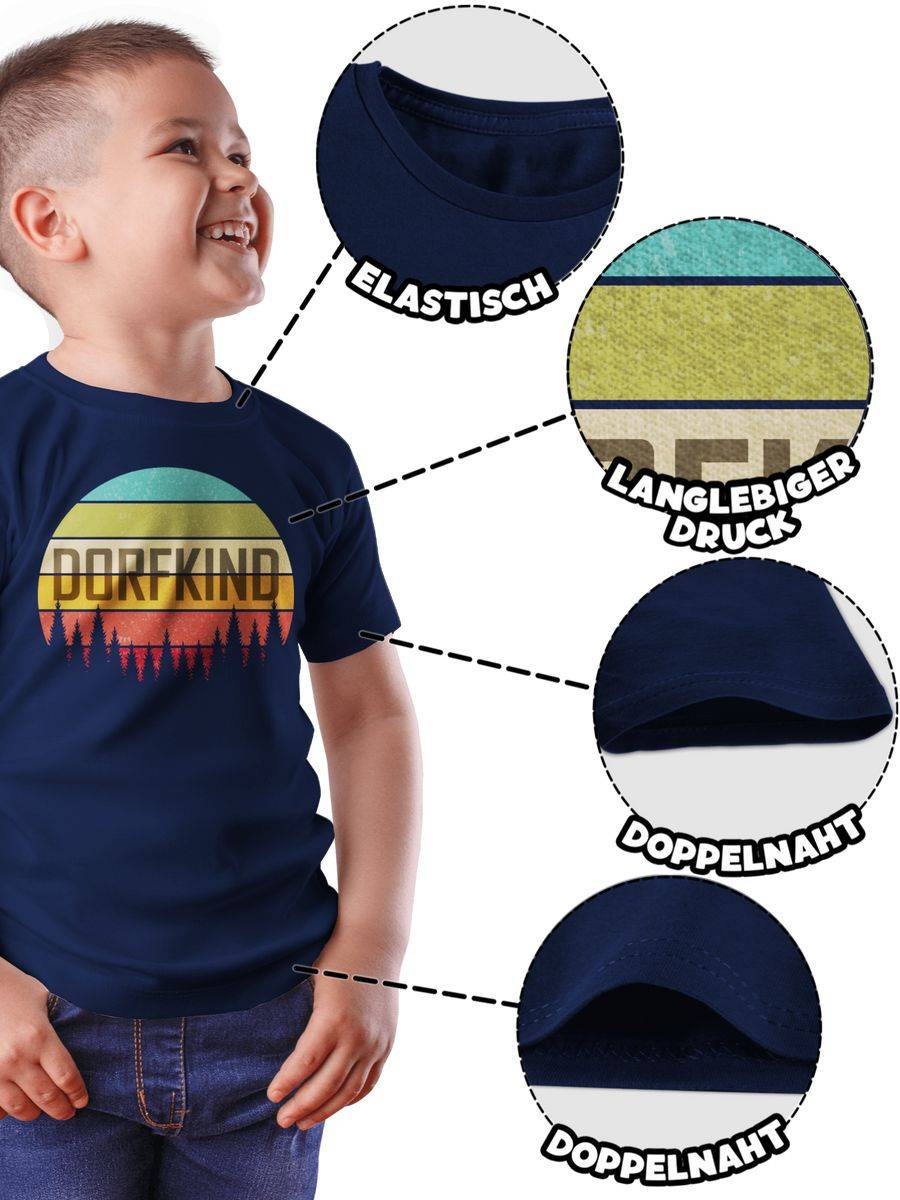 Shirtracer Dorfkind Retro: T-Shirt Turnbeutel Shirtracer