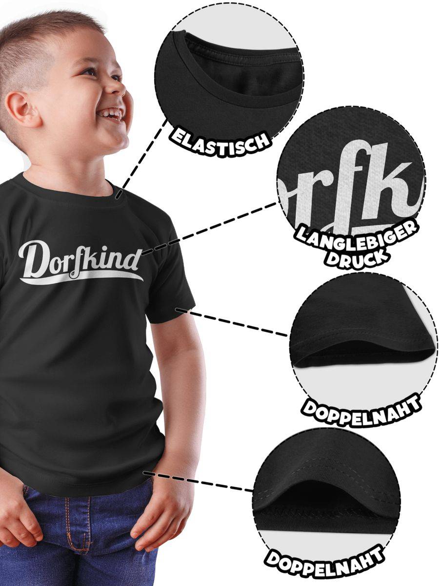 Shirtracer Dorfkind Weiss: T-Shirt Turnbeutel Shirtracer