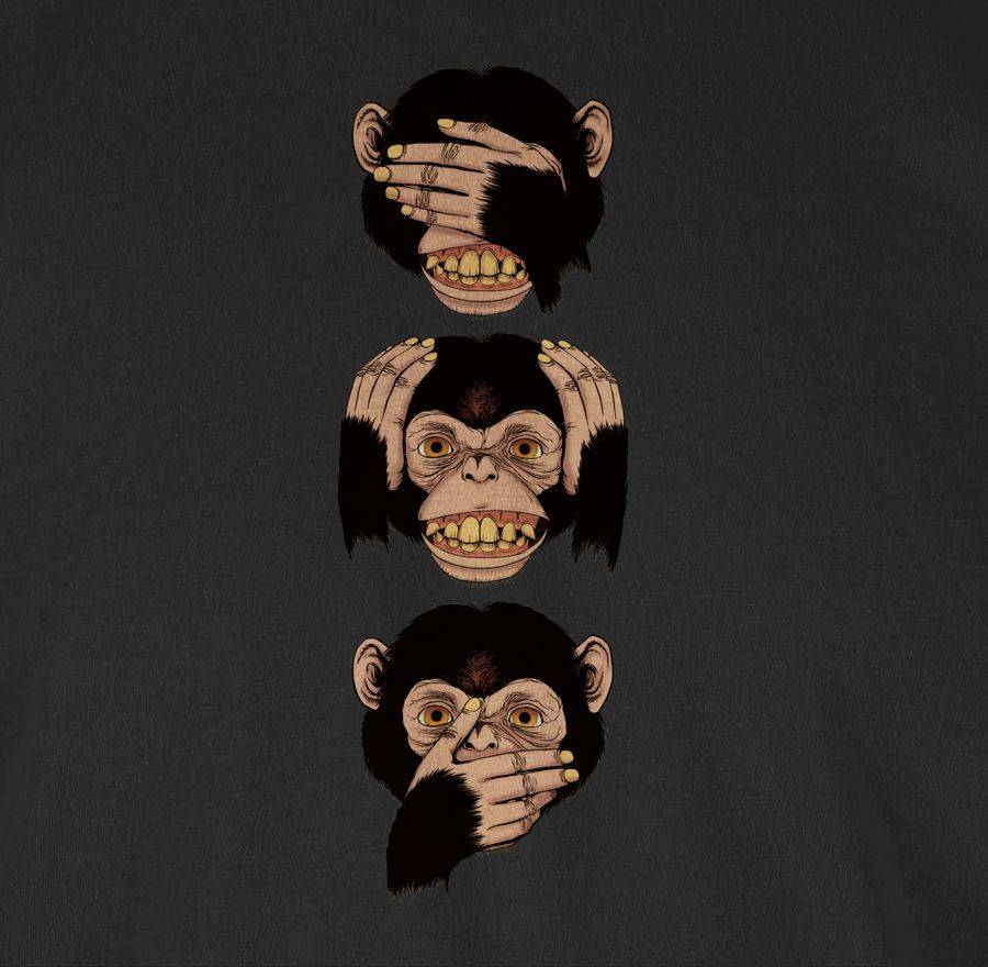 Shirtracer Drei Affen - Sanzaru: T-Shirt Rucksack Shirtracer