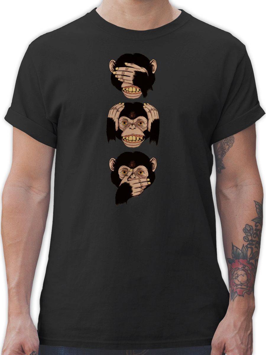 Shirtracer Drei Affen - Sanzaru: T-Shirt Rucksack Shirtracer