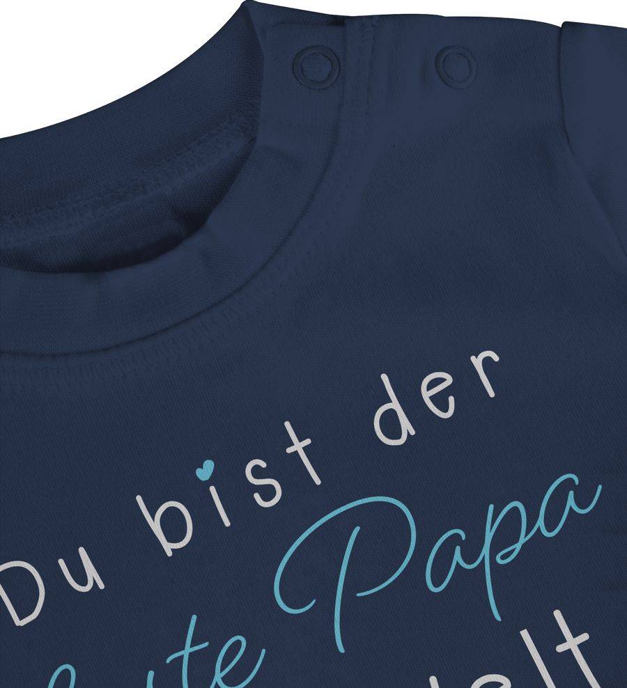 Shirtracer Du Bist Der Beste Papa Der Welt - 1. Vatertag Blau/weiß: T-Shirt Turnbeutel Shirtracer