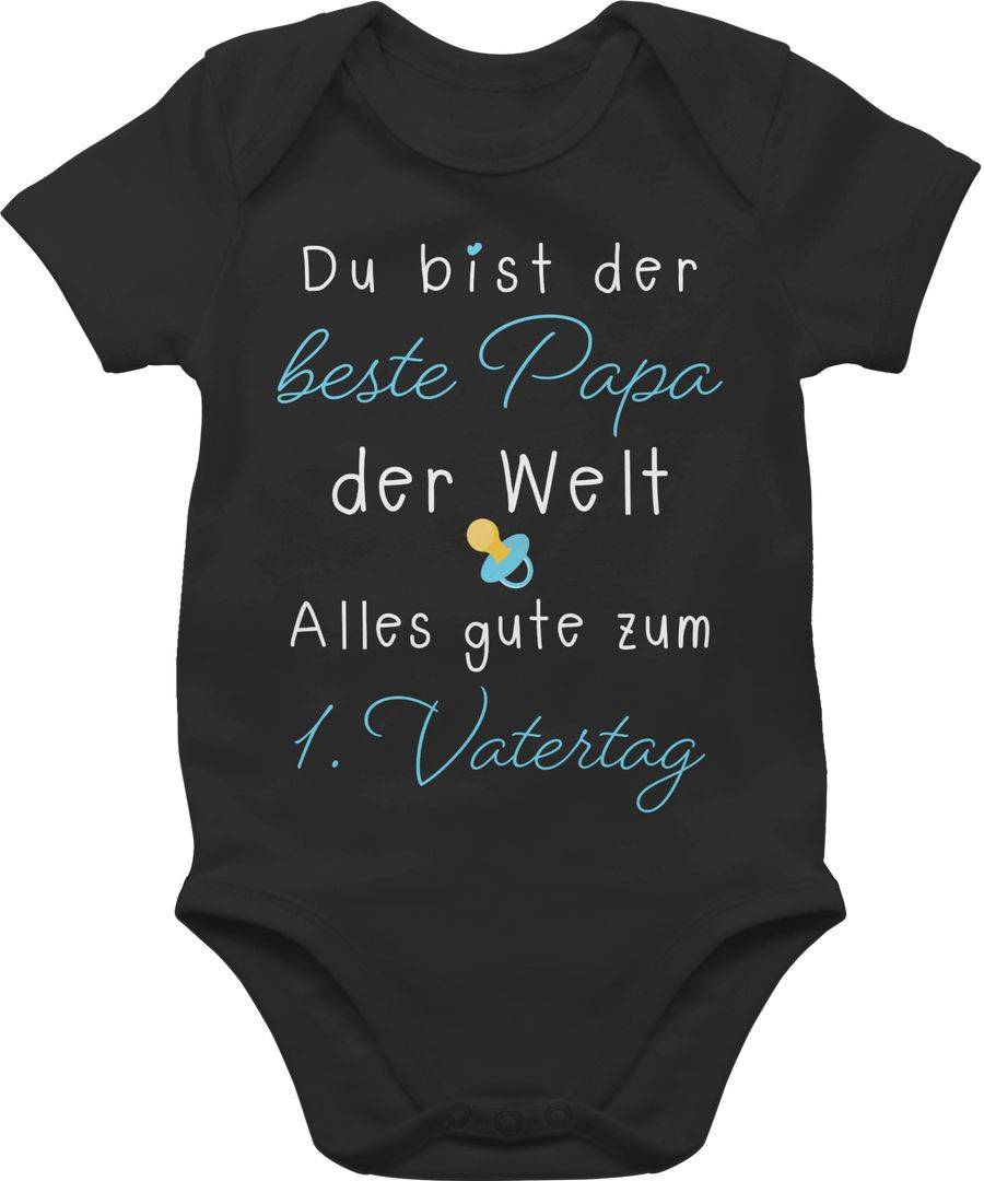 Shirtracer Du bist der beste Papa der Welt - 1. Vatertag blau/weiß: T-Shirt Turnbeutel Shirtracer