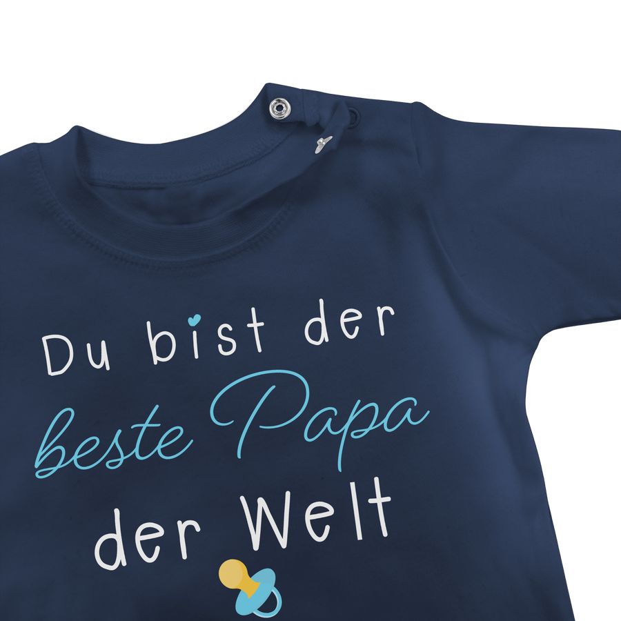 Shirtracer Du Bist Der Beste Papa Der Welt - 1. Vatertag Blau/weiß: T-Shirt Turnbeutel Shirtracer