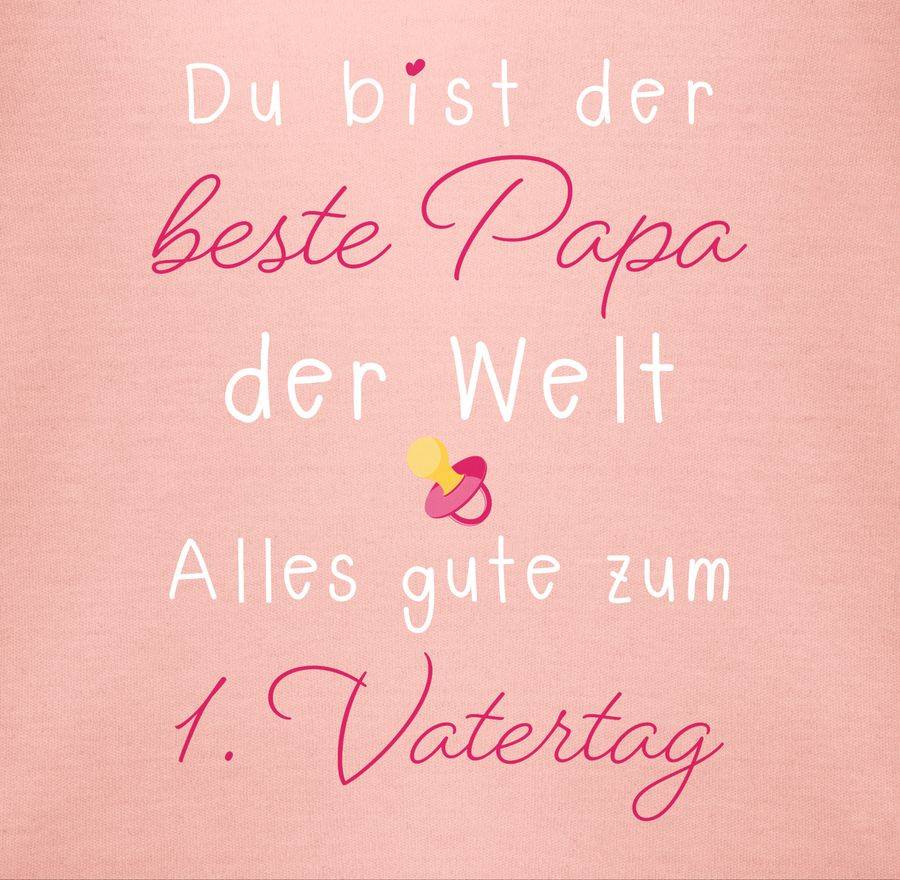 Shirtracer Du Bist Der Beste Papa Der Welt - 1. Vatertag Rosa/weiß: T-Shirt Gym Bag Shirtracer