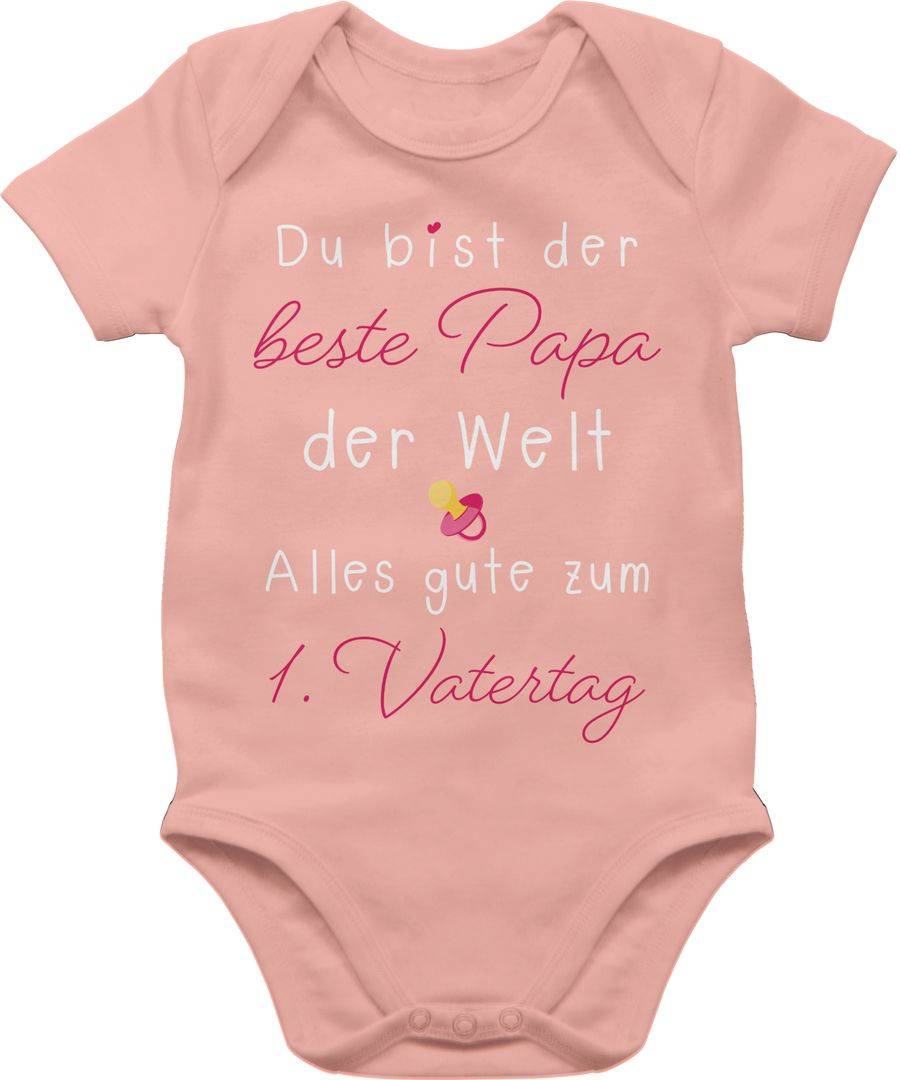 Shirtracer Du bist der beste Papa der Welt - 1. Vatertag rosa/weiß: T-Shirt Gym Bag Shirtracer