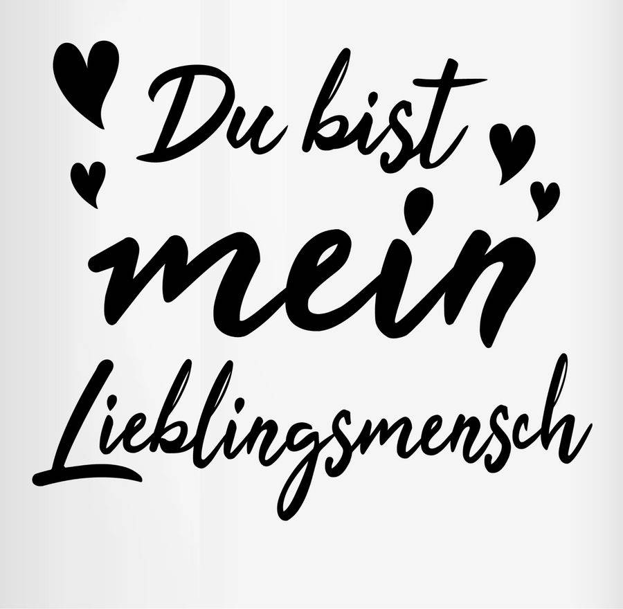 Shirtracer Du Bist Mein Lieblingsmensch Schwarz: T-Shirt Rucksack Shirtracer