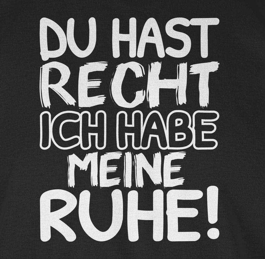 Shirtracer Du Hast Recht Ich Habe Meine Ruhe! Schwarz Weiß: T-Shirt Gym Bag Shirtracer