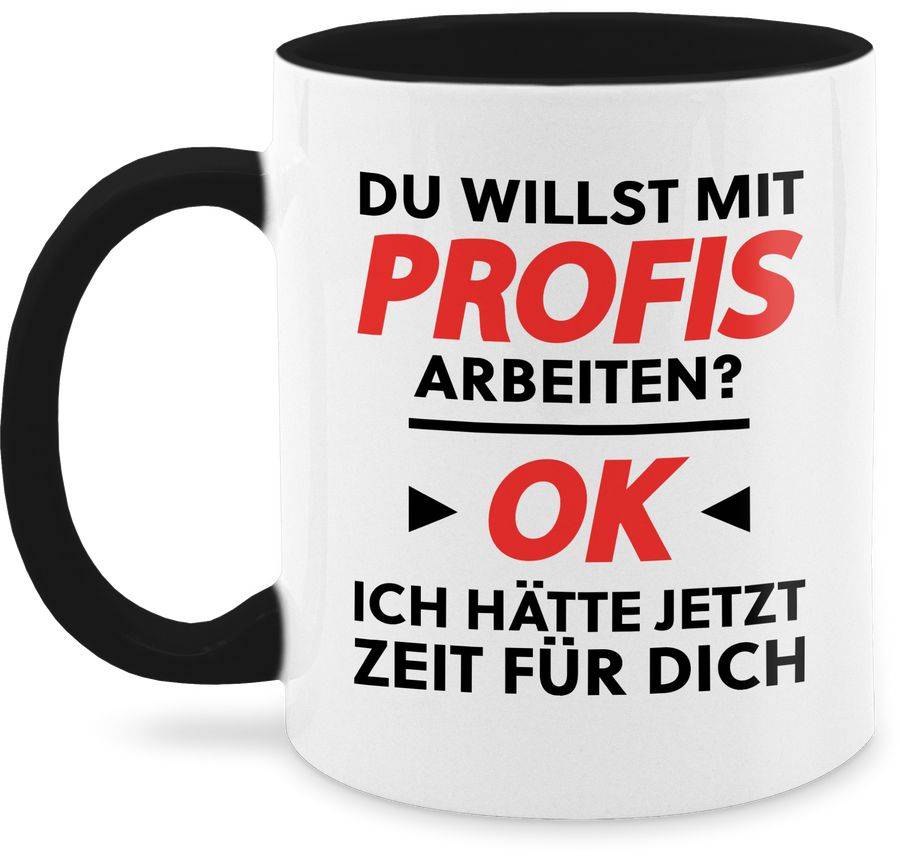Shirtracer Du willst mit Profis arbeiten - Schwarz: T-Shirt Gym Bag Shirtracer