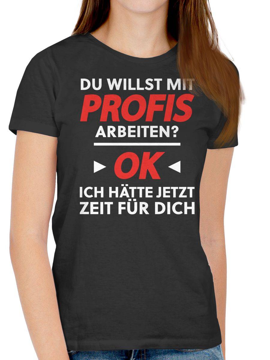 Shirtracer Du Willst Mit Profis Arbeiten - Weiß: Tshirt Turnbeutel Shirtracer